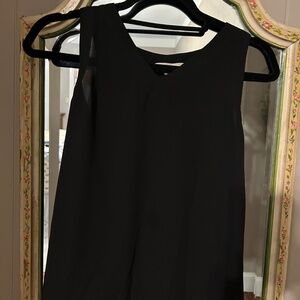 Loft Silky Black V-Neck Tank Top